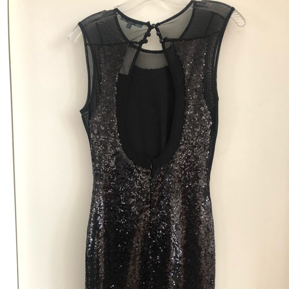 Black sequined sleeveless dress - Picture 2 of 2